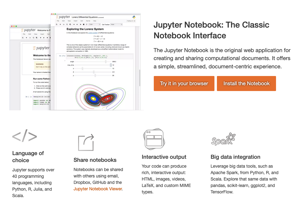 Jupyter Notebook is an open-source web application for interactive coding, data visualization, and documentation.
