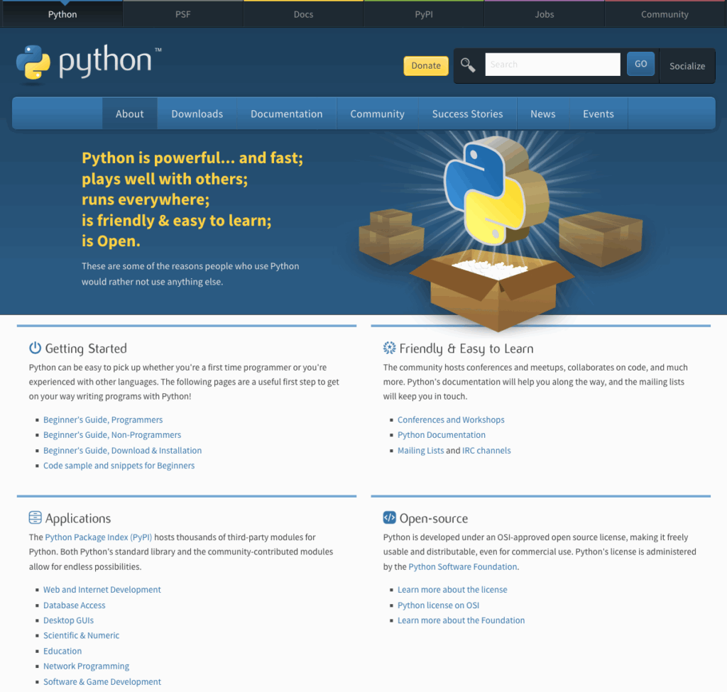 Python is the go-to language for machine learning software development, data science, and AI.