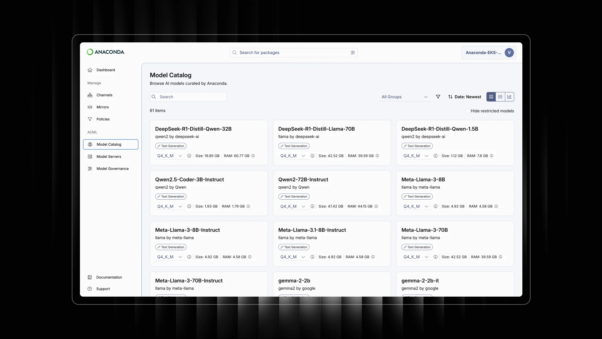 anaconda-model-catalog-platform